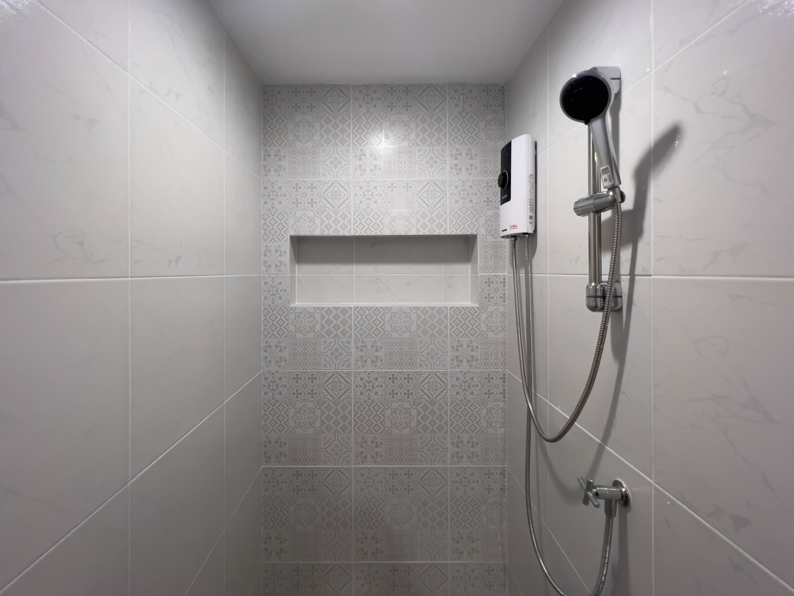 bathroom with water heater